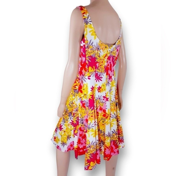 JONES WEAR Vintage Bold Floral Cotton Flowy Sundress Woman’s Plus Size 16 - Picture 4 of 16